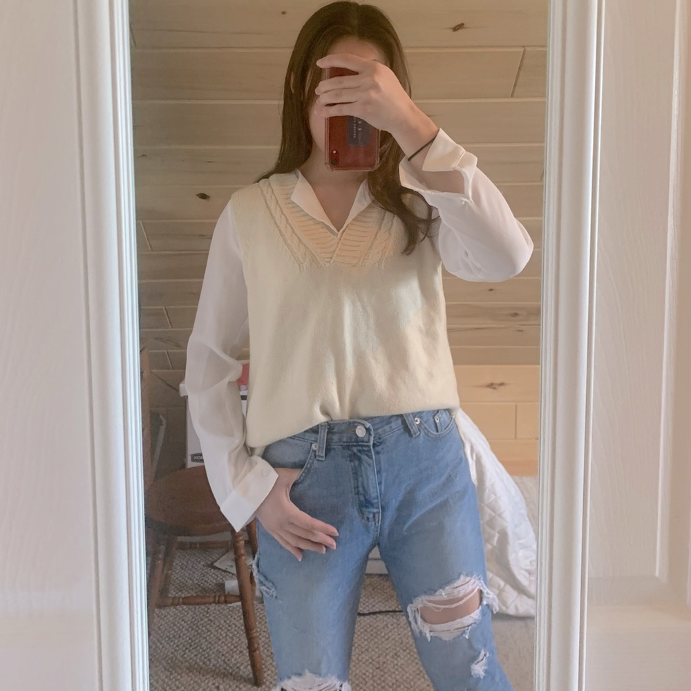 V neck sweater vest
